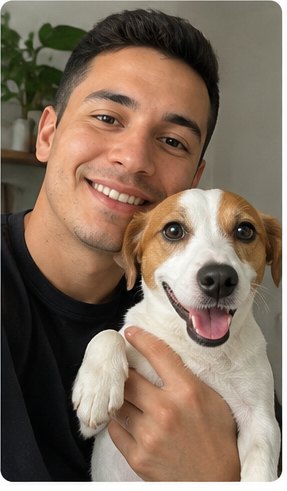 Pessoa com pet, foto ilustrativa